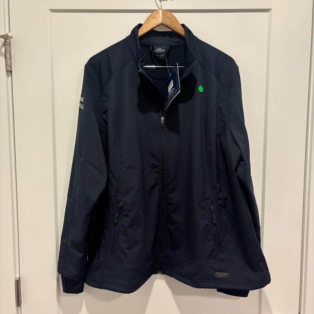 Charles River NWT Apparel Navy Blue Softshell Jacket Home Federal Logo 3XL
